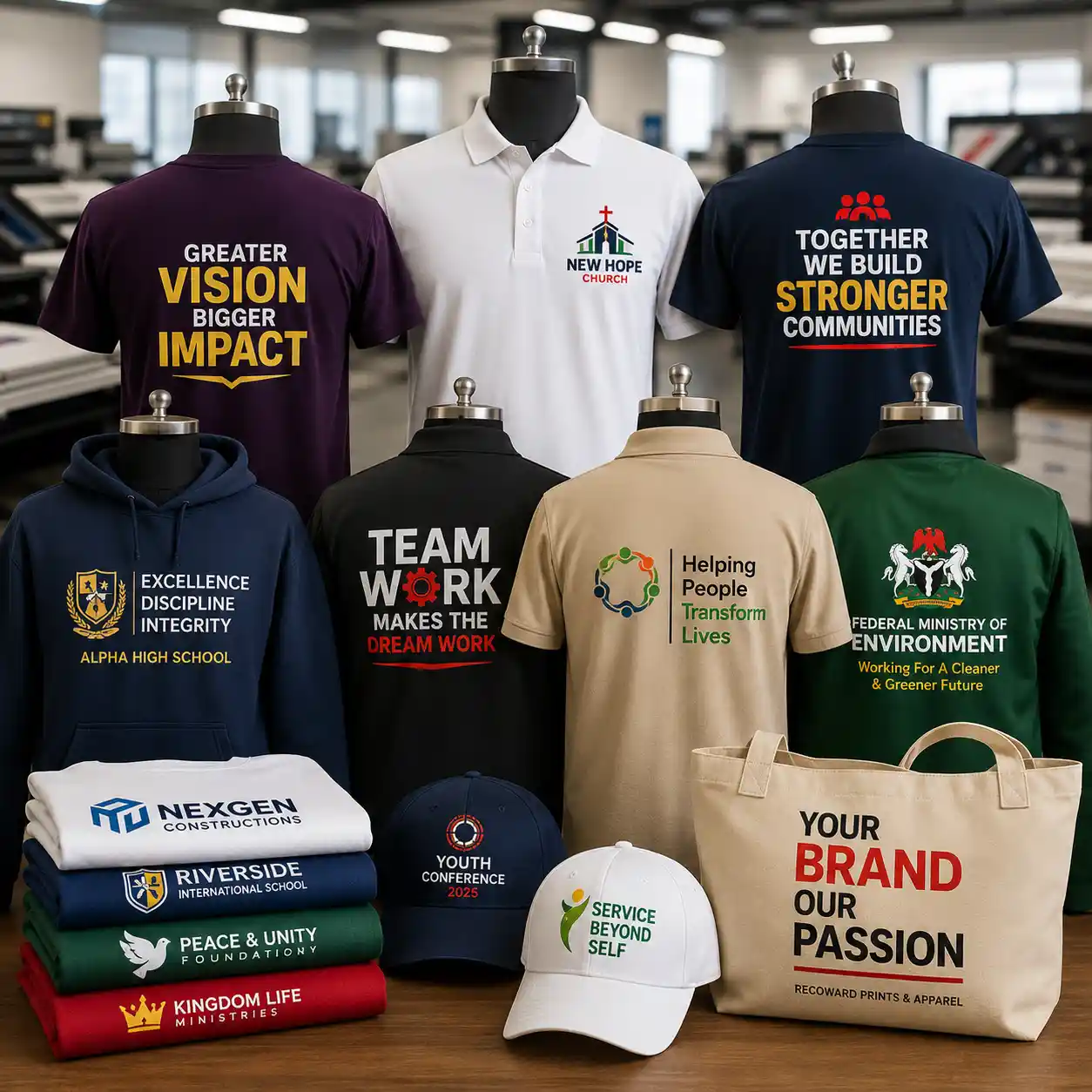 bulk printing custom apparel promotional products nigeria.webp