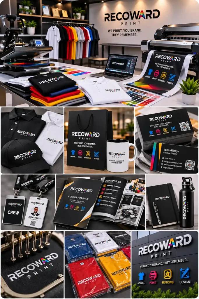 Printing & Branding Portfolio in Nigeria Printing and branding services for businesses and organizations in Nigeria